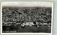 Lisboa Lissabon 1953 Foto AK Fliegeraufnahme