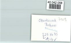 74214 W7109 Oberkessach FOTO KEINE AK Rathaus