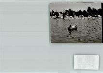 30823 W3008 Garbsen FOTO KEINE AK Blauer See Schlauchboot Badestrand