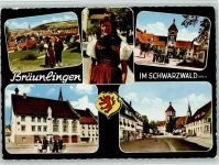 78199 W7715 Bräunlingen - Rathaus und Trachtengruppe