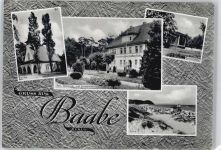 18586 O2356 Baabe , Ostseebad - Kirche Post Strand Meer