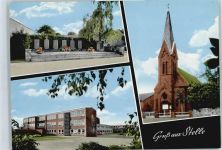 21435 W2093 Stelle , Kr Harburg - Kirche Kreuz Denkmal Baum