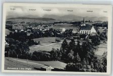 88178 W8999 Heimenkirch - Luftaufnahme, Bergkette, Kirche