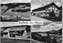 87509 W8970 Ratholz i Allgäu - Berg Panorama Auto