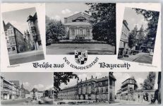 95444 W8580 Bayreuth - Festspielhaus, Brautgasse, Marktplatz, Kirche, Schloss, Storchenhaus