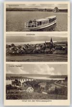59519 W4773 Körbecke , Möhnesee - Sperrmauer, Schiff, Viadukt