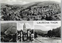 98724 O6426 Lauscha - Gesamtansicht, Freibad, Gasthaus AKU2