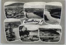 07929 O6555 Saalburg , Saale - HO-Hotel Kranich, Saaleschleife, Teilansicht