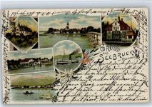 83358 W8221 Seebruck , Chiemsee Lithographie