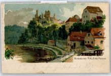 94032 W8390 Hals , Niederbay - Blick zur Burgruine