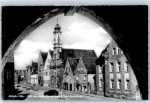 86551 W8890 Aichach a d Paar - Blick vom oberen Tor auf die Hl.-Geist-Spitalkirche