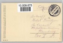 E Nr. 39 Schattenbild Künstler sign Carus Hängematte Künstler 1916