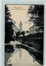 98646 O6110 Hildburghausen - Partie am Kanal mit Stadtkirche
