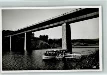07929 O6555 Saalburg , Saale - Motorboot-Anlegestelle an der Brücke