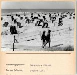 26465 W2941 Langeoog FOTO KEINE AK Strand Foto montiert auf Karton