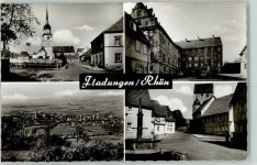 97650 W8741 Fladungen - Dorfbrunnen Kirche