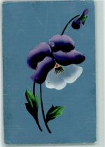 Schablonenmalerie Handgemalt Blume 1924 Gebrauchsspuren