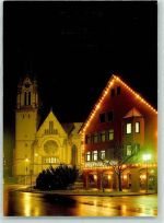 78549 W7208 Spaichingen - Engel-Apotheke Kirche Nacht Beleuchtung