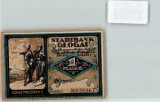 Glogau Glogow - Notgeld 1 Mark König Friedrich II. Erstürmung von Glogau