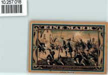 Glogau Glogow - Notgeld 1 Mark König Friedrich II. Erstürmung von Glogau