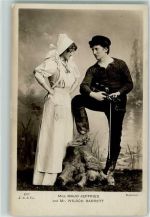 J. Beagles Nr. 49 F - Miss Maud Jeffries und Mr. Wilson Barrett AK Theaterschauspieler Foto AK