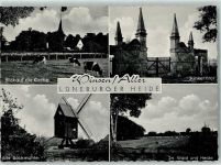29229 W3100 Winsen (Aller) - Blick auf die Kirche Junkerntor Alte Bockmühle In Wald und Heide Rückseite mit Abschürfungen bzw Kleberesten