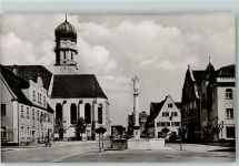 86956 W8920 Schongau - Marienplatz mit Pfarrkirche Rückseite mit Abschürfungen bzw Kleberesten