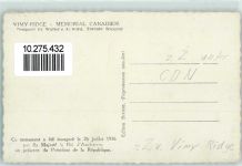 62580 Vimy - Memorial Canadien Vimy-Ridge