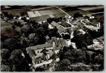 94342 W8444 Irlbach a d Donau Gebrauchsspuren Rückseite mit Abschürfungen und Kleberesten Fliegeraufnahme Schloss