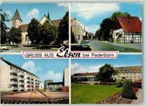 33098 W4790 Elsen , Kr Paderborn - Kinderspielplatz Fachwerkhaus Kirche