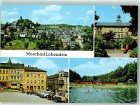 07356 O6850 Lobenstein , Thür - Burgruine Waldbad Marktplatz Friseursalon Kulturhaus