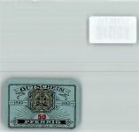 29451 W3138 Dannenberg Elbe Notgeldschein Gutschein Nr. 0493850 Pfennig