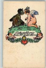 Teufel Engel Küsse AK Fischerova-Kvechova, M. 1928