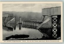 Kowno Kaunas - Eisenbahnbrücke gesprengt WK I