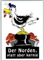 Fiete Der Norden platt aber kernig sign. S. Allers Comic Künstlerkarte