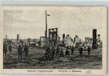 24150 Varennes 1914 - Feldpost WK I Kirchplatz zerstörte Gebäude