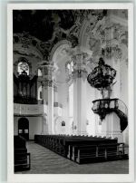 88427 W7953 Bad Schussenried - Wallfahrtskirche Steinhausen Innenansicht Kirchenorgel