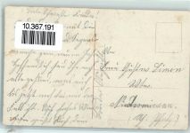 Folienkarte / Lackkarte Neujahr Frau AK Hufeisen Gebrauchsspuren