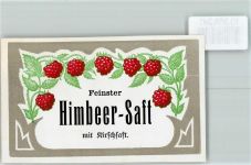 Himbeer Saft Flaschenetikett