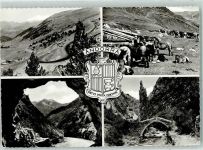 Pas de la Casa 1961 - Tunnel sur la Route d´Andorra Oldtimer Esel Maultiere Brücke