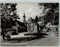 08118 O9509 Hartenstein b Zwickau - Markt mit Paul-Fleming-Denkmal