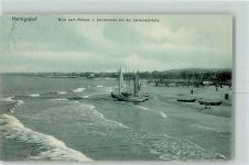 17419 O2251 Seebad Heringsdorf 1908 - Strand Segelboote