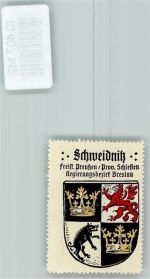 Schweidnitz Swidnica - Vignette Wappen Kaffee Hag 1920-1940