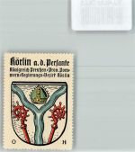 Körlin a d Persante Karlino - Vignette Wappen Kaffee Hag ca 1920-1940