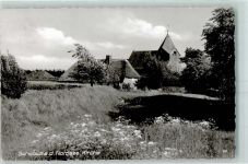 25813 W2250 Schobüll b Husum, Nordsee - Kirche Reethaus Wiese
