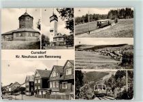 98744 O6421 Cursdorf - Aussitchtsturm Gaststätte Meuselbacher Kuppe Fröbelturm Bergbahn