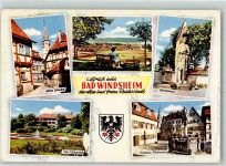 91438 W8532 Bad Windsheim - Alter Winkel Ehrenmal Schöner Brunnen