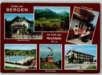 83355 W8221 Bergen , Oberbay - Jugendherberge Schwimmbad Hochfellnbahn Kurhaus Trachtengruppe