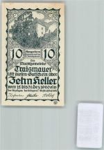 3133 Traismauer 1920 Notgeldschein Notgeld 10 Heller Hungerturm
