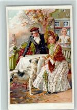 Nr. 1435 - Biedermeierzeit - Windhund - gute Erhaltung Wenau